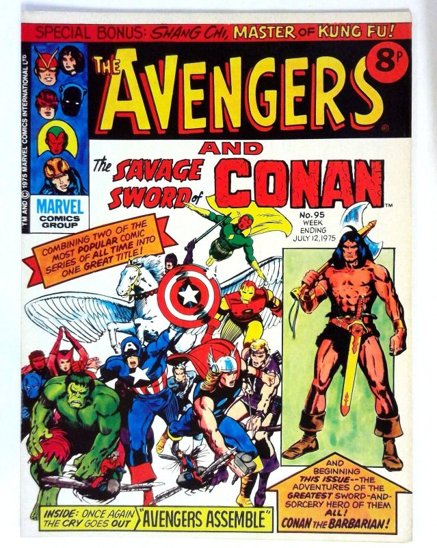 Avengers (UK) #95 (1975) Thor Captain America Iron Man Marvel VF
