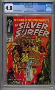 SILVER SURFER #3 CGC 4.0 1ST APP MEPHISTO (9012)