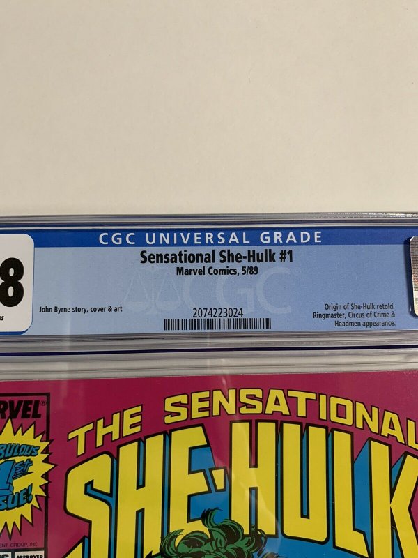 Sensational She-hulk 1 Cgc 9.8 White Pages Marvel 024