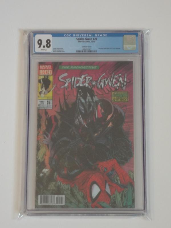 Spider-Gwen #25 CGC 9.8; 3D lenticular cover--Homage to Amazing Spidey #316!!