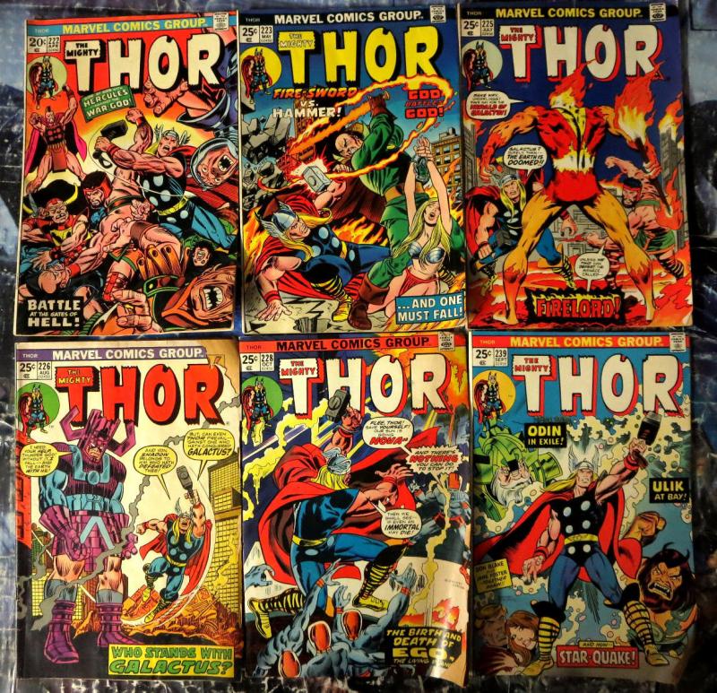 THOR 195-355, 44 dif + Ann 8-10; 1972-1985 Marvel Comics Mighty Avenger G-VG/+