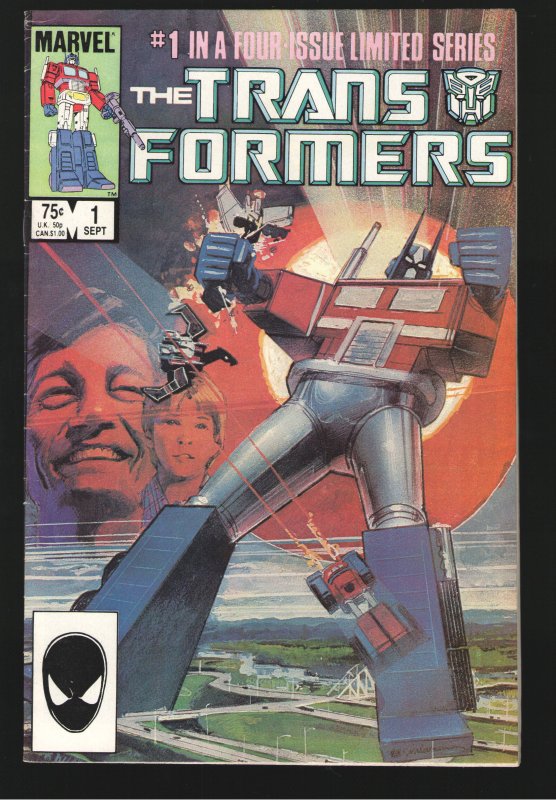 TRANSFORMERS 1 F/VF 7.0;1st APPEARANCE,ORIGIN AND 1ST OPTIMUS PRIME!