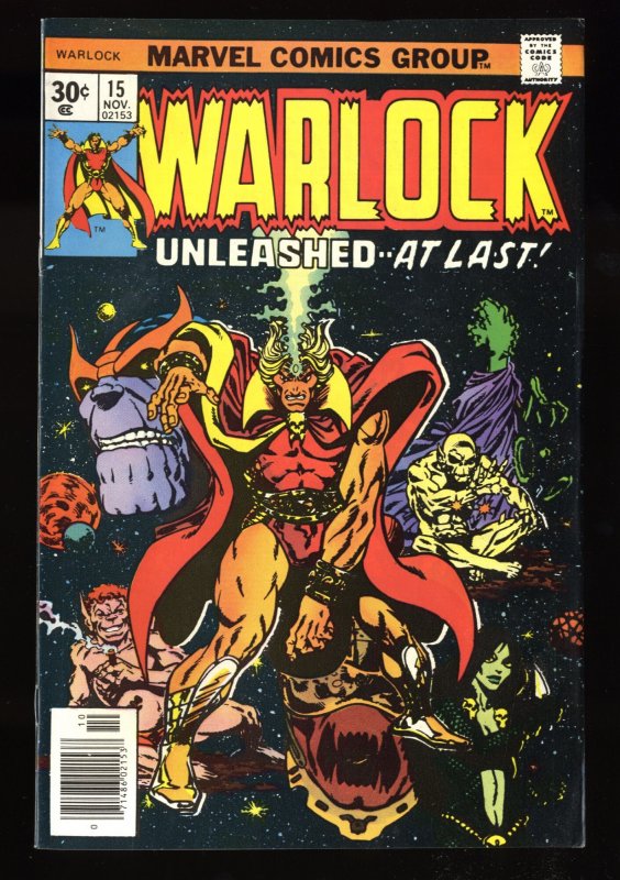 Warlock #15 VF 8.0 1st Ancient Traveler! Thanos!