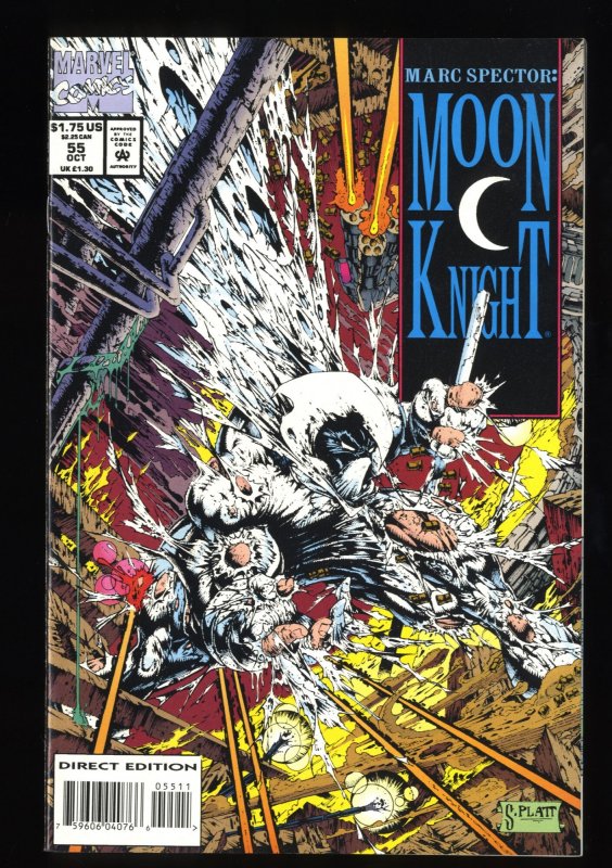 Marc Spector: Moon Knight #55 VF/NM 9.0 1st Stephen Platt Art!