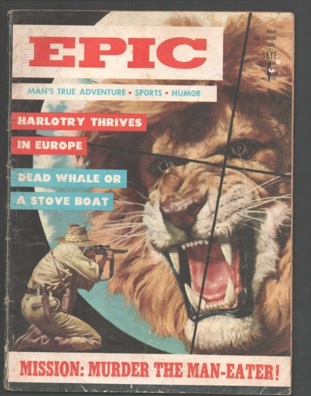 Epic 5/1958-Skye-Lion cover-Cheesecake, pulp fiction-exploitation-showgirls-p...