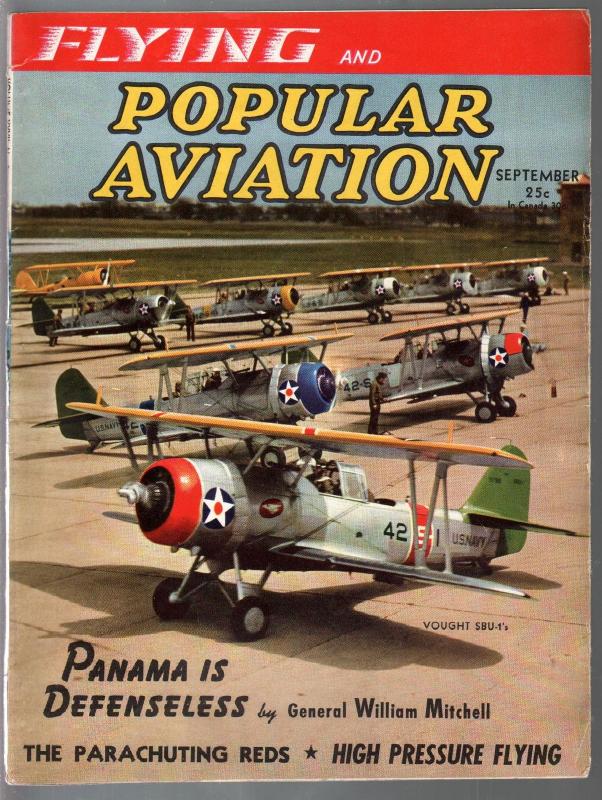 Popular Aviation 9/1940-Vought sbu-1 cover-Gen Billy Mitchell-pulp thrills-FN