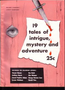PULP:  19 TALES OF INTRIGUE MYSTERY AND ADVENTURE 1950 PULP #1 VF
