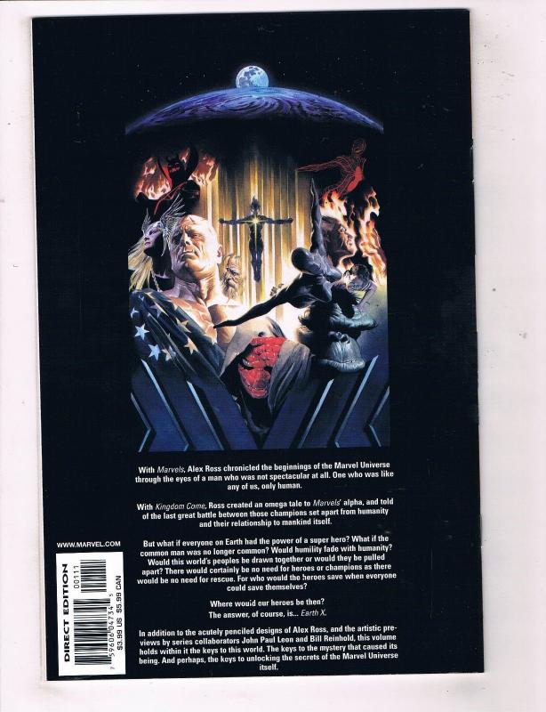 Earth X Sketchbook #1 VF/NM Marvel Comics Comic Book JLA 2009 DE46