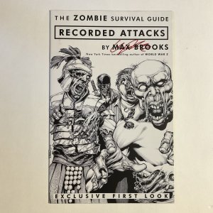 ZOMBIE SURVIVAL GUIDE RECORDED ATTACKS NN 2008 RARE PREVIEW SIGNED MAX BROOKS