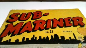 Sub-Mariner Comics #21 1946 last Angel Backup Story Bill Everett Art unrestored 