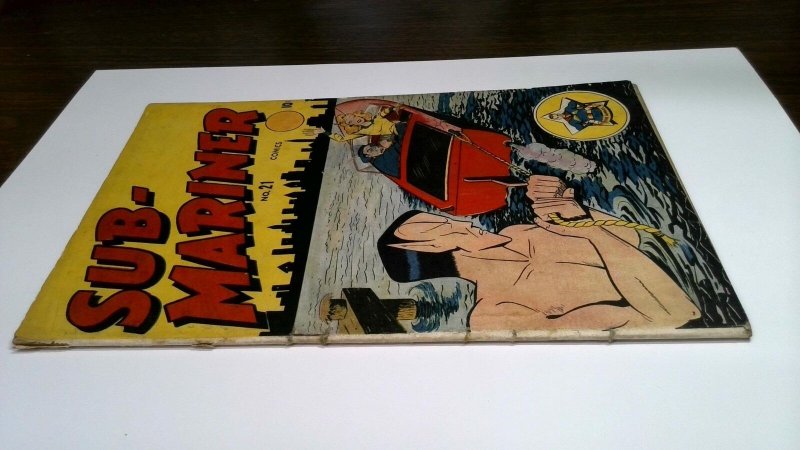 Sub-Mariner Comics #21 1946 last Angel Backup Story Bill Everett Art unrestored 