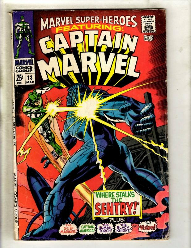 Marvel Super-Heroes # 13 VG/FN Comic Book 1st Carol Danvers Kree Appearance GK1