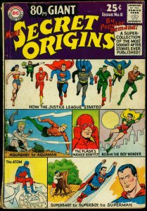 80 Page Giant #8 1965- More Secret Origins- Justice League- Aquaman G/VG