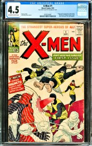 X-Men #1 (1963) CGC Graded 4.5 - Origin & 1st Issue!