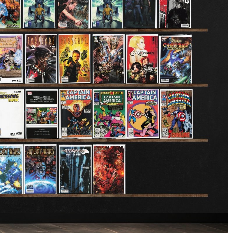 Huge Lot 150+ Comics with Captain America, Farscape, Mindfield & More!