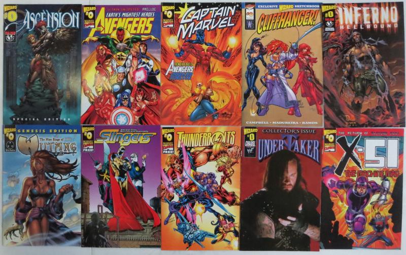 Wizard #0 - 10 Comics Book Undertaker Slingers Captain Marvel Avengers Ultron ++