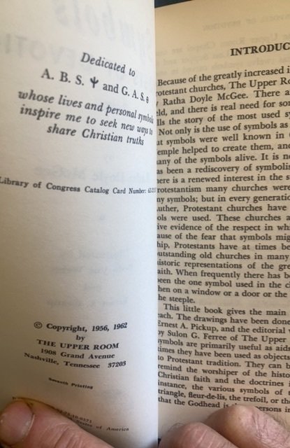 Symbols-sign post of devotion, MCGEE, 1962