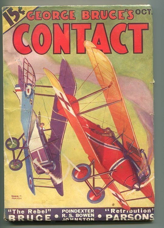 GEORGE BRUCE'S CONTACT-10/1933-WWI-AIR WAR-3RD ISSUE-vg