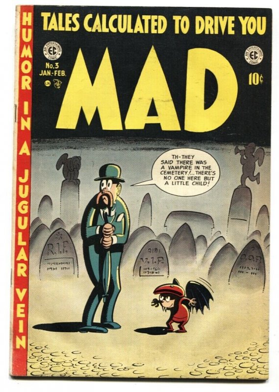 MAD #3-1953-EC COMICS-HARVEY KURTZMAN-WALLY WOOD-VG+