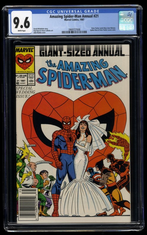 Amazing Spider-Man Annual #21 CGC NM+ 9.6 Newsstand Variant