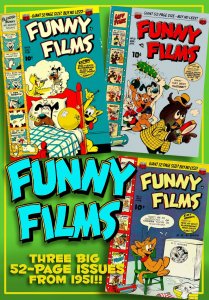 FUNNY FILMS #9, 10, 11 (1951) 4.0 VG  Dan Gordon!  Blunderbunny!  Whoo Doodit!