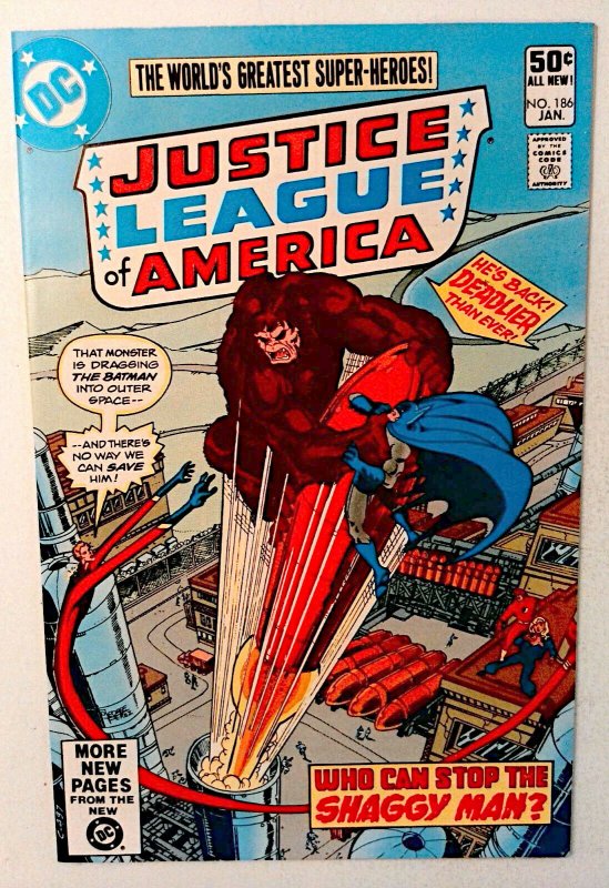 Justice League of America #186 DC 1981 VF/NM Bronze Age Comic Book Batman