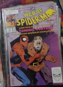 Web of spider-man # 71  1990  marvel DISNEY  DOMINIC FORTUNE SILVER SABLE