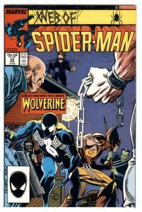 Web Of Spider-Man #29 Aug 1987  Black Costume Spidey Wolverine Cover  NM