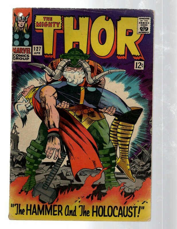 Mighty Thor # 127 VG- Marvel Comic Book Loki Odin Asgard Sif Avengers Hulk RB8