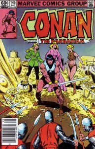 Conan the Barbarian #146 (Newsstand) VF ; Marvel