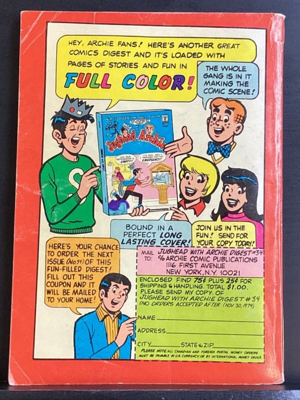 Archie Comics Digest Magazine #37 Fawcett 1979 Frank Doyle Dan DeCarlo