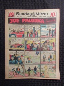 1947 Sept 28 Sunday Mirror Comic Section VG+ 4.5 Superman / Joe Palooka 16pgs