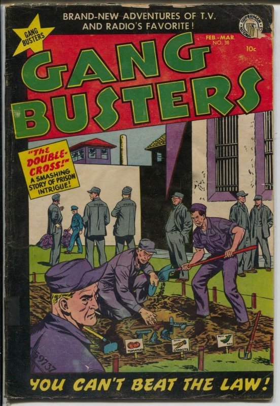 Gang Busters #38 1954-DC-prison intrigue-pre-code violence & crime-VG