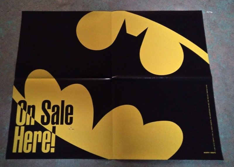 Batman Logo Comics On Sale Here! Promotional Poster 1997 DC Comics