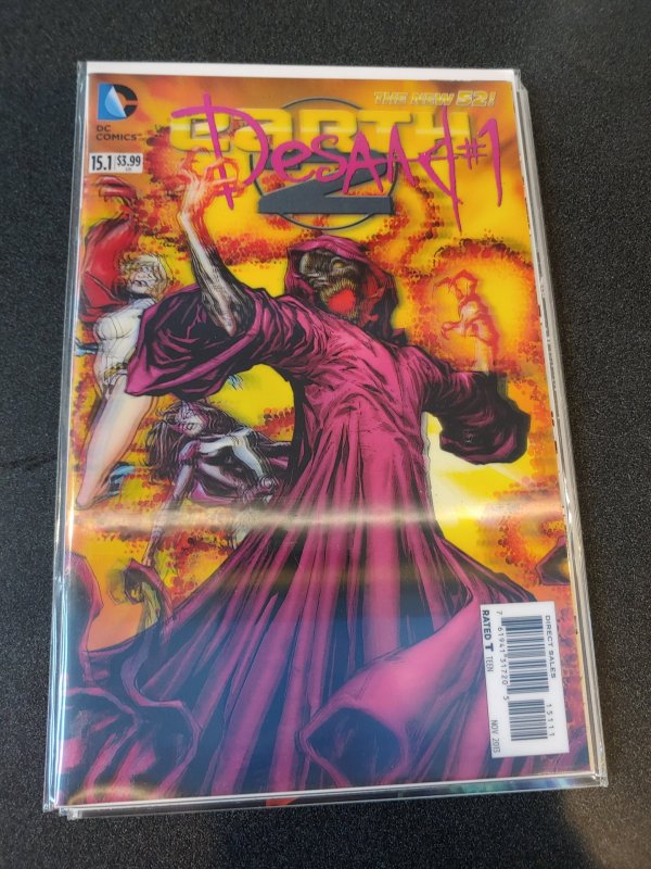 Earth 2 15.1 Desaad #1 3-D Lenticular New 52 DC 1st Print Nm