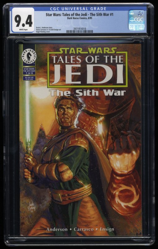 Star Wars: Tales of the Jedi - Sith War #1 CGC NM 9.4 1st Mandalore Indomitable