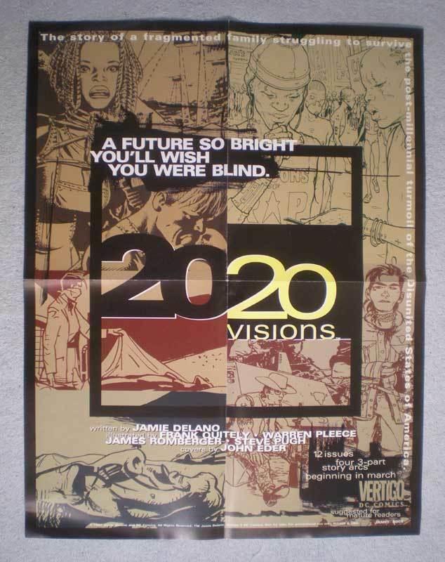 2020 VISIONS Promo Poster, Vertigo, 17x22, 1997, Unused, more Promos in store