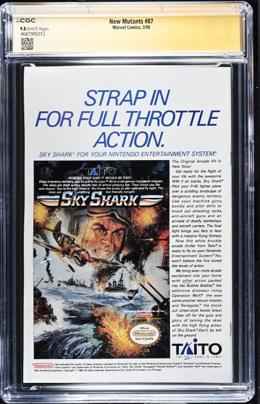 New Mutants (1990) # 87 (CGC 9.8 SS) Signed Rob Leifeld • 1st App Cable