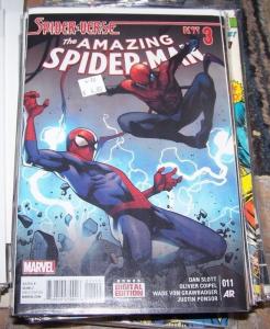 Amazing Spider-Man # 11 (Feb 2015 ) marvel spider-verse pt 3 silk  superior gwen