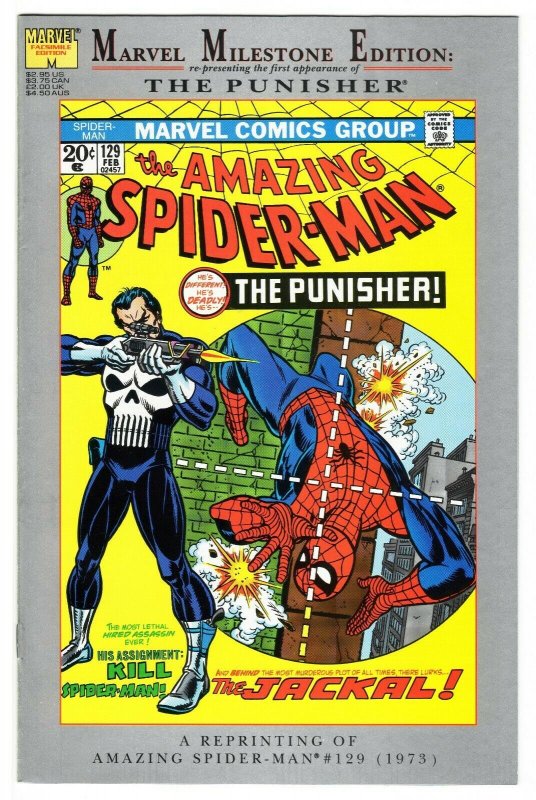 Marvel Milestone Edition Reprints Amazing Spiderman 129 Punisher Marvel Comics 