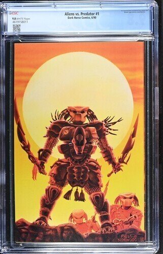 Aliens vs Predator #1 1990 Dark Horse Comics CGC 9.8 White Pages 011