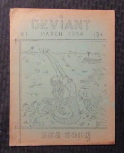 1954 DEVIANT Science-Fiction Fanzine #1 VG 4.0 March 32pgs