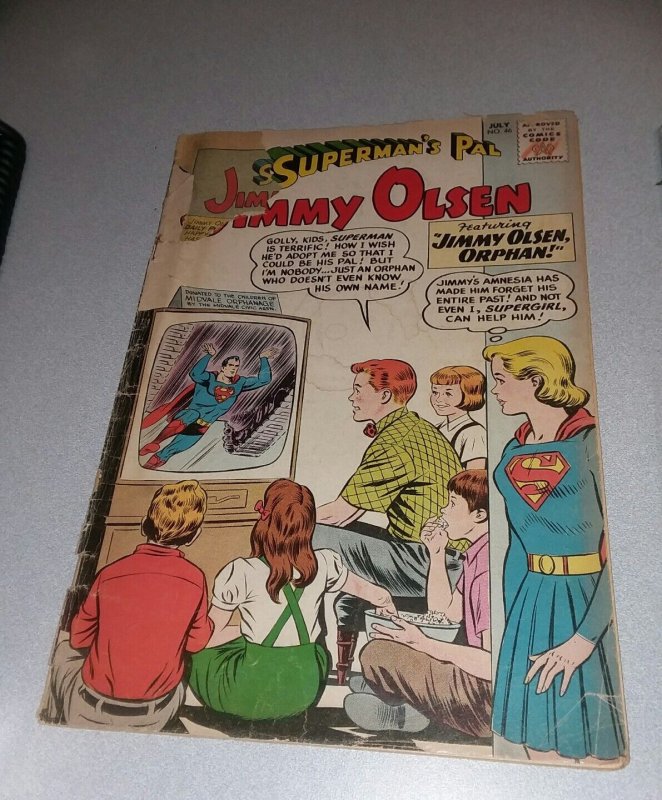 Supermans Pal Jimmy Olsen #46 kurt Swan Supergirl Elastic Lad early Silver age