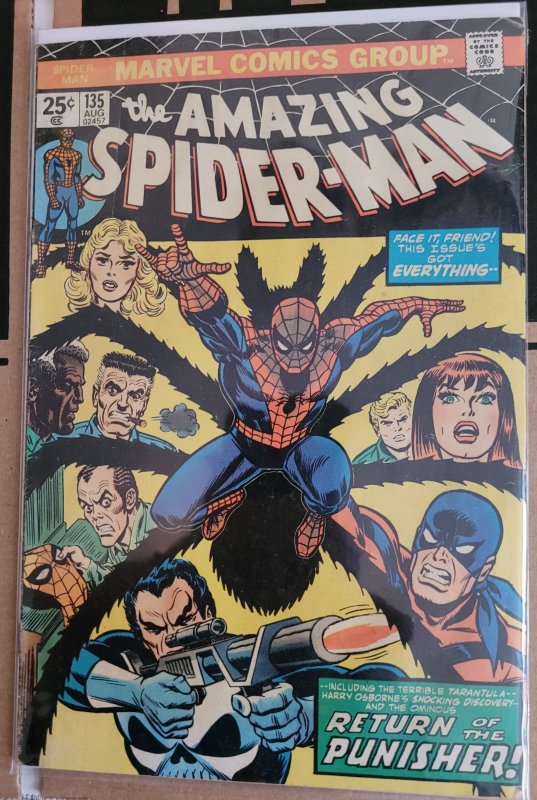 The Amazing Spider-Man #135 (1974) 2nd Punisher! | Comic Books - Bronze ...