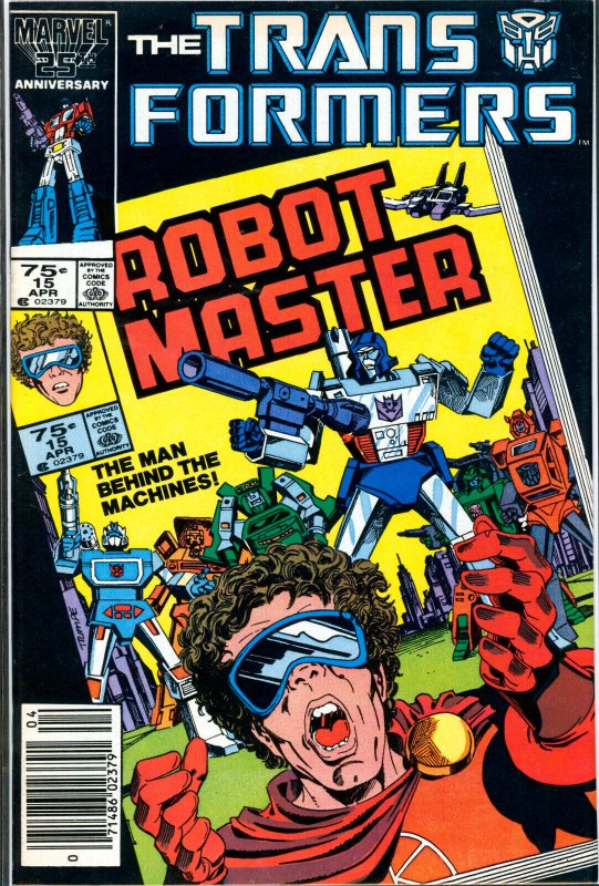 Transformers #15 Marvel Comics 1986 VF Newsstand Variant