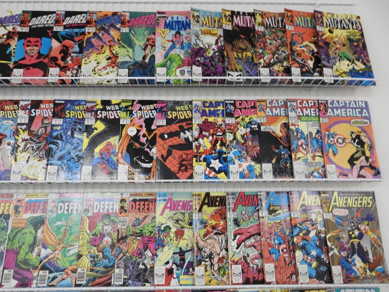 Huge Lot of 200+ Comics W/Spider-Man, Daredevil, Defenders+ Avg Fine+ Condition!