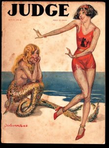 Judge 5/15/1926-GGA mermaid & swimsuit girl cover by Delevante-Milt Gross-Jef...