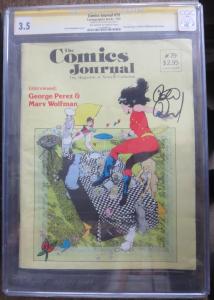 THE COMICS JOURNAL #79 CGC 3.5 Signed by Peter David, Scott Hampton Titans cover