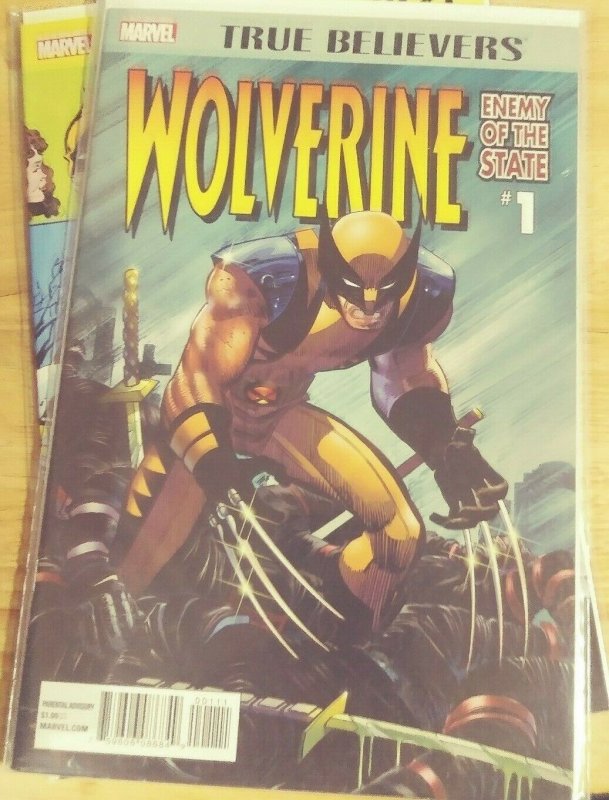 TRUE BELIEVERS WOLVERINE # 1  2019  marvel  enemy of the state 20 