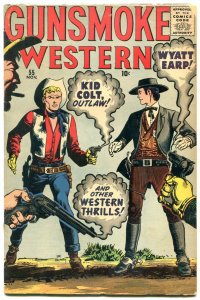 Gunsmoke Western #55 1959- Kid Colt- Wyatt Earp- Joe Maneely VG